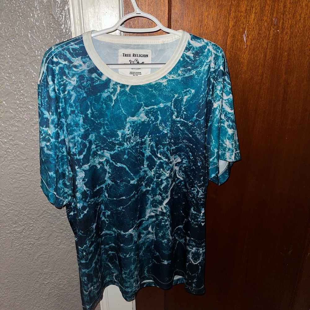 Men’s True Religion Ocean Waves T-shirt Size 2XL